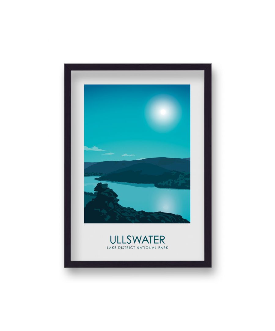 Image for Lake District Travel Poster Ullswater - Black Frame