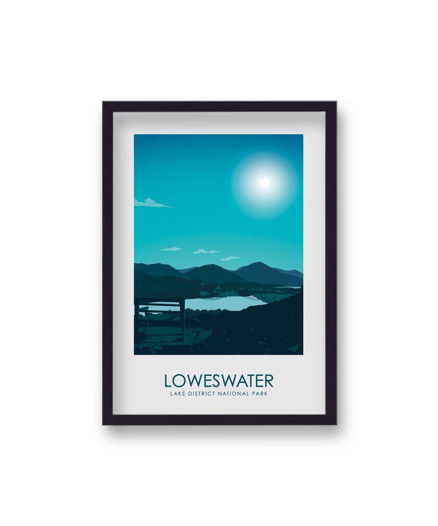 Image for Lake District Travel Poster Loweswater - Black Frame