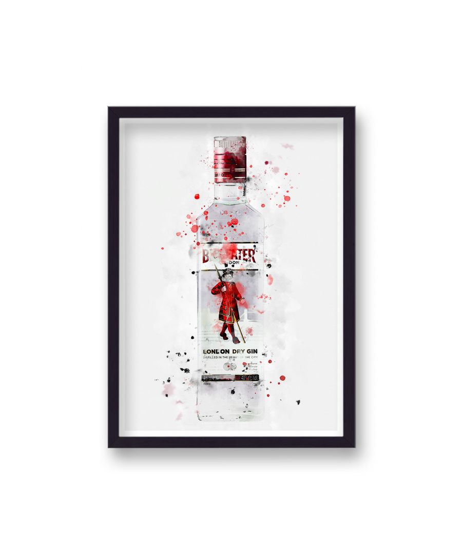 Image for Gin Graphic Splash Print Beefeater Inspired - Black Frame