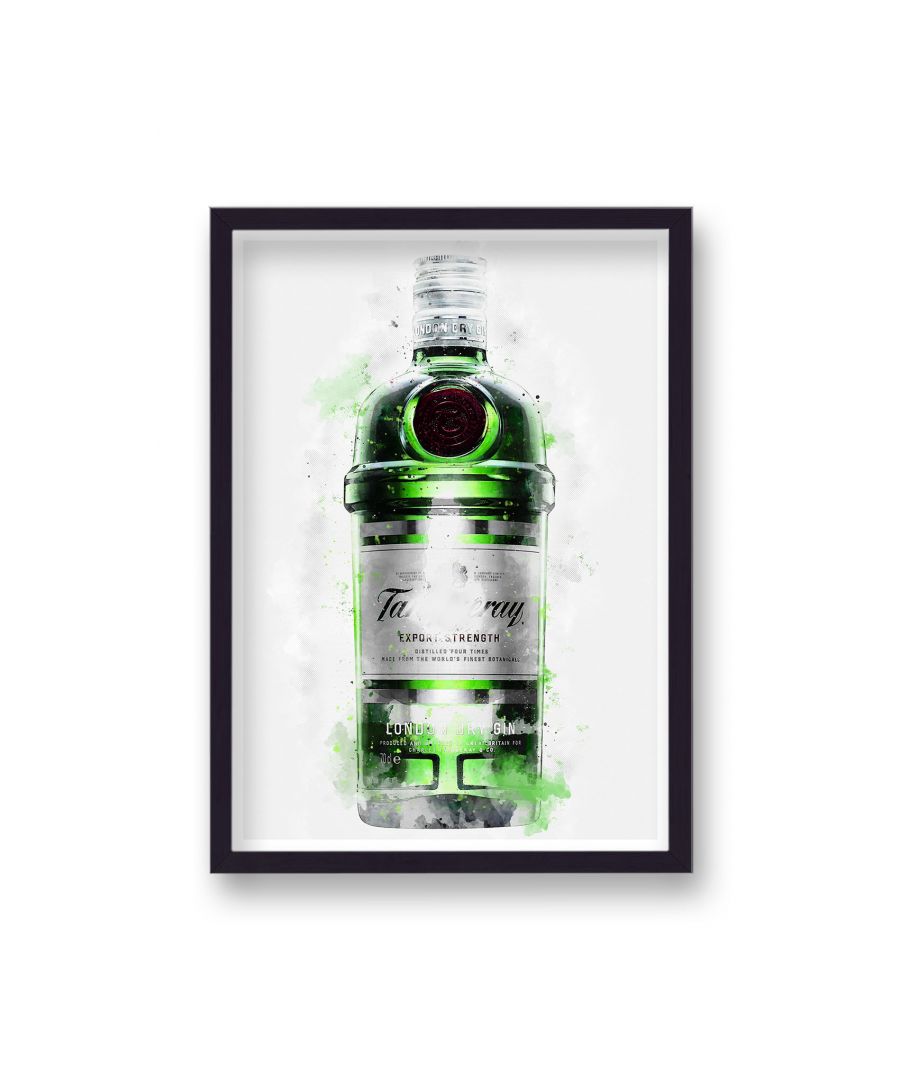 Image for Gin Graphic Splash Print Tanqueray Inspired - Black Frame