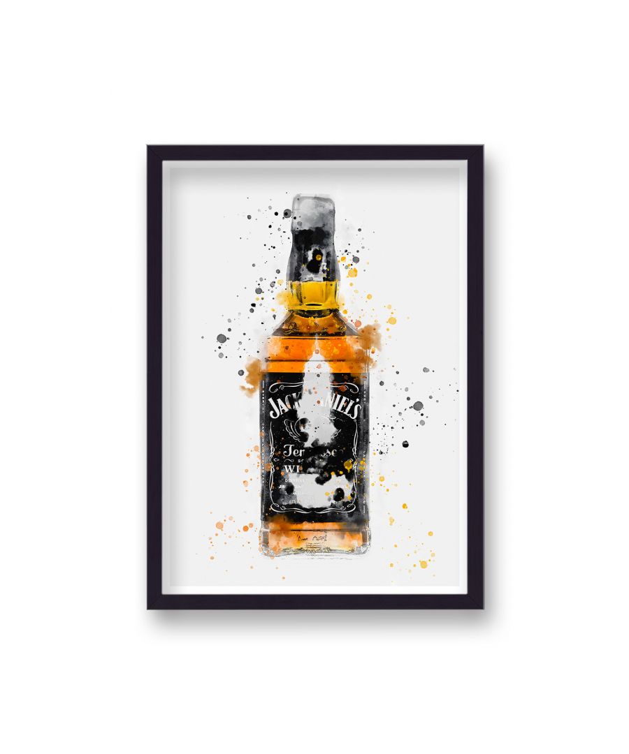 Image for Spirit Graphic Splash Print Jack Daniels Inspired - Black Frame