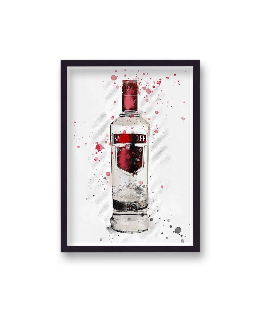 Image for Spirit Graphic Splash Print Smirnoff Vodka Inspired - Black Frame