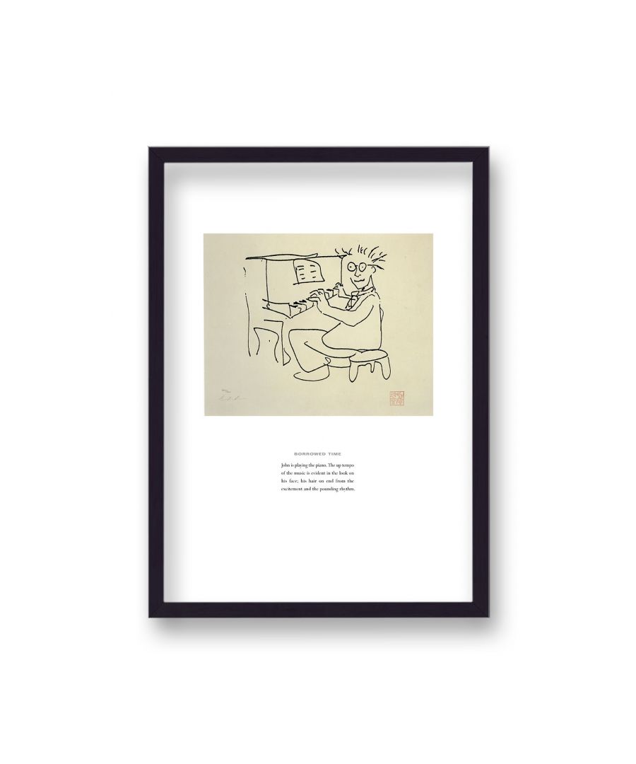 Image for John Lennon Personal Sketch Collection 10 Borrowed Time - Black Frame