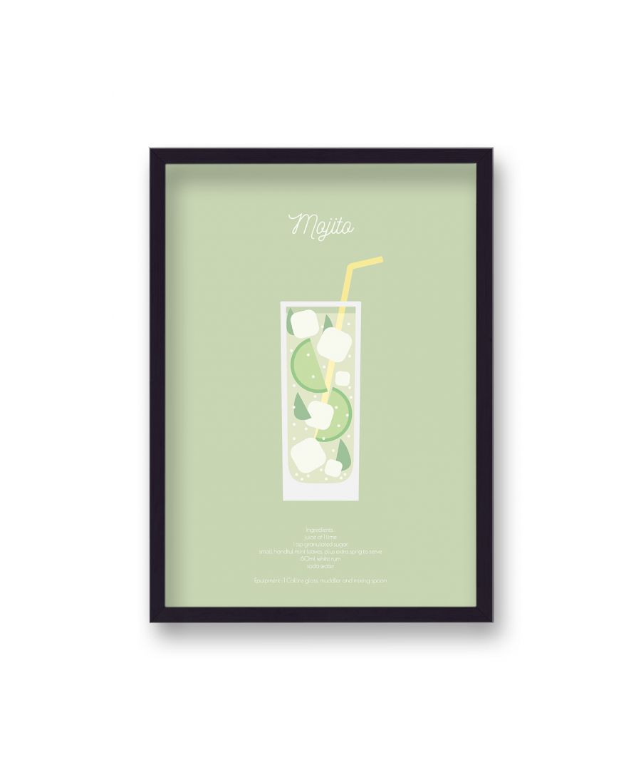 Image for Classic Cocktail Graphic Print Mojito - Black Frame
