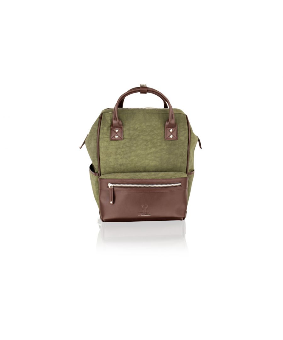 Image for Woodland Leather Olive Country Ruck Sack 14.5