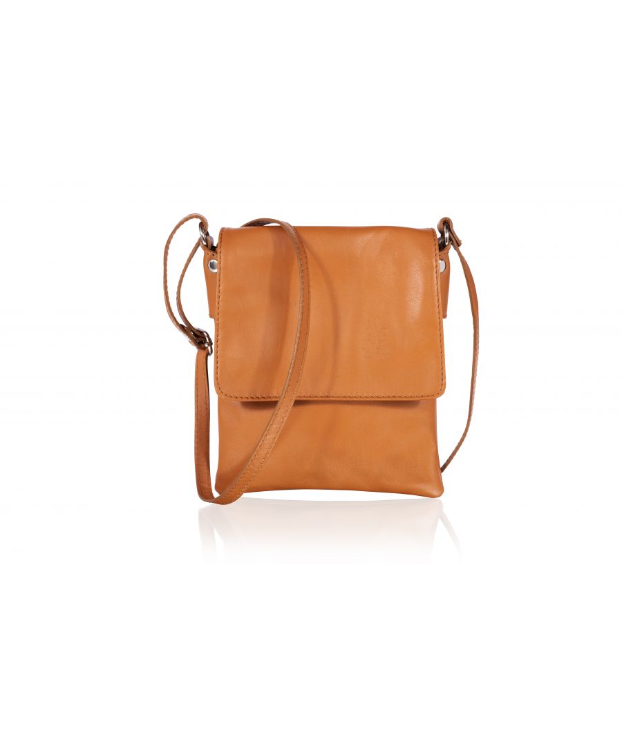 Image for Woodland Leather Orange Genuine Italian Leather Ladies Bag