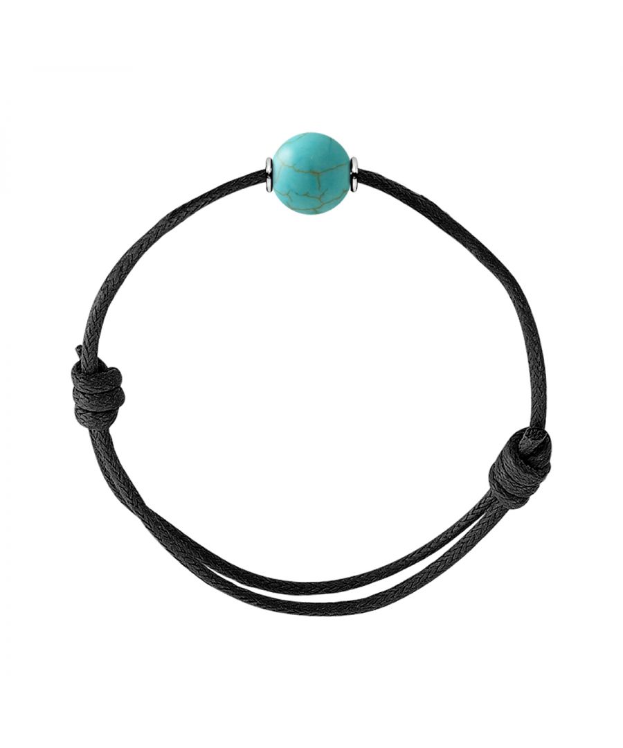 Bracelet Adjustable - TURQUOISE - Sliding knot link Sleeves Silver Sterling 925 | HR® elasticated - High Resistance | Manufactured in our French Workshop | Delivered with our prestige box and a certificate of warranty & authenticity