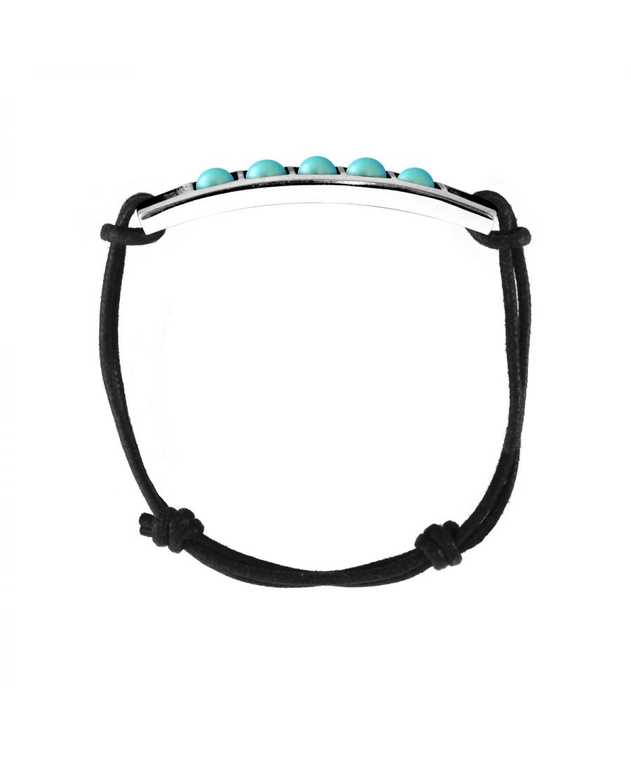 Bracelet Adjustable - TURQUOISE FRESHWATER PEARL - Sliding knot link Sleeves Silver Sterling 925 | HR® elasticated - High Resistance | Manufactured in our French Workshop | Delivered with our prestige box and a certificate of warranty & authenticity