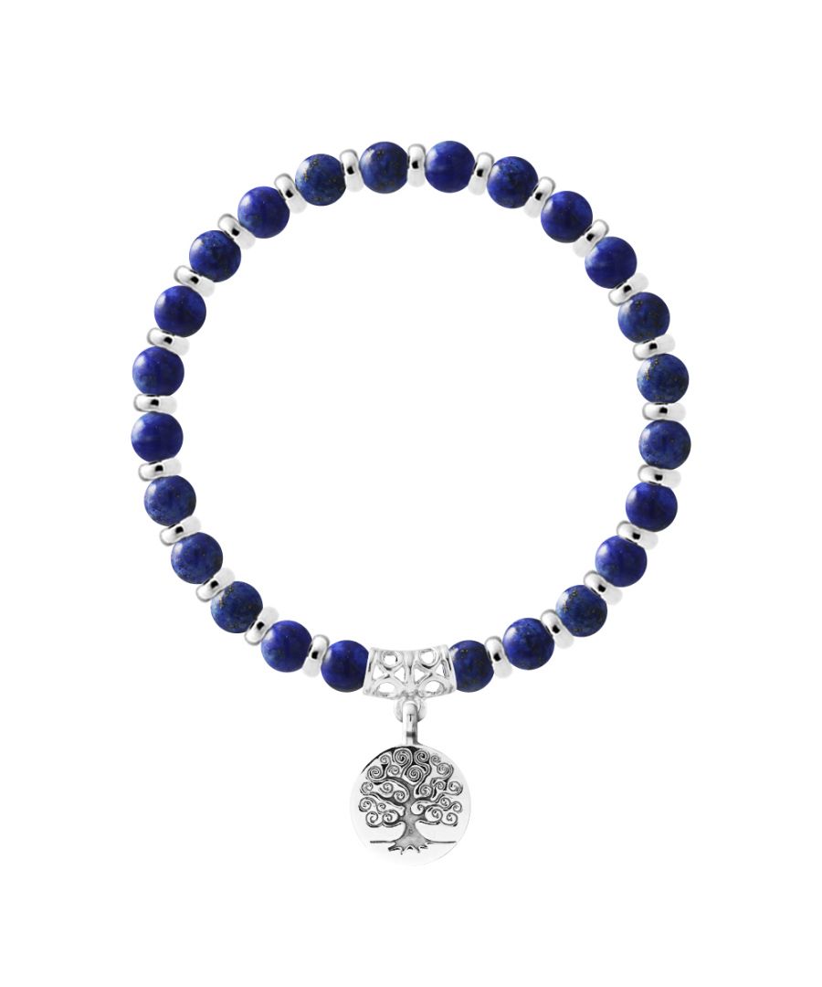 Bracelet Pure Gem | Lapiz Lazuli - Blue Agate - Ferrules 