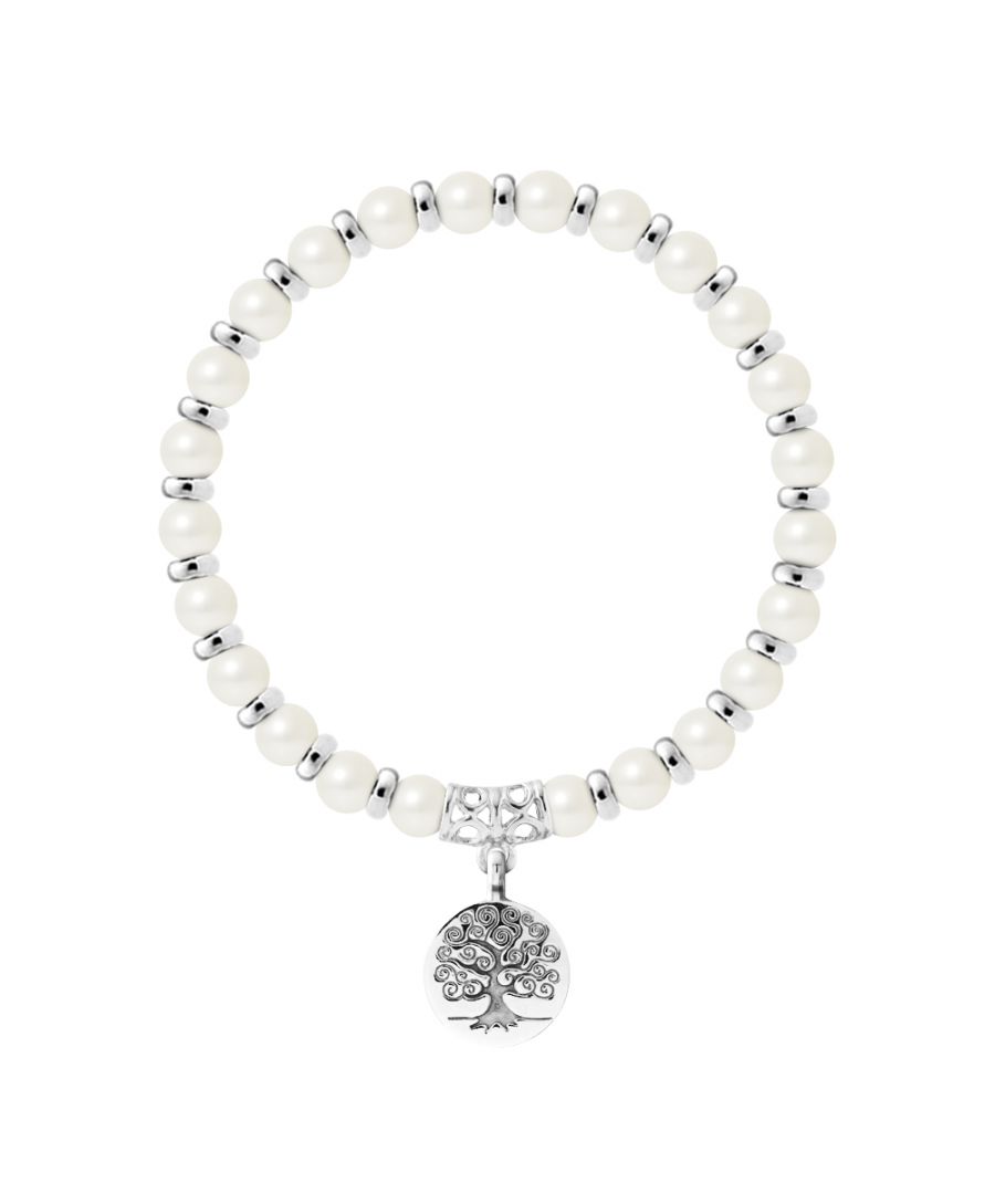 Bracelet Pure Gem | Freshwater Quality AA - Natural White Color - Ferrules 