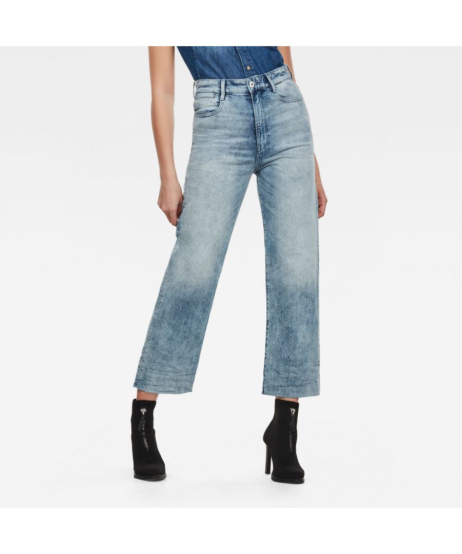 Image for G-Star RAW Tedie Ultra High Straight Ripped Edge Ankle Jeans
