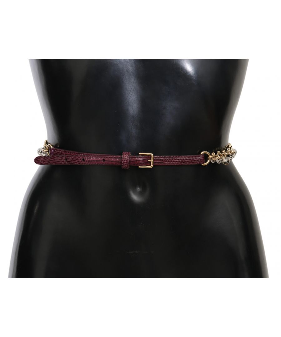 Dolce & ; Gabbana Gorgeous brand new with tags, 100% Authentic Dolce & ; Gabbana Belt Model : Waist belt Motive : Crystal Studs Material : 50% Leather, 35% Brass, 15% Crystal Color : Purple Pearl and clear crystals Logo details Made in Italy