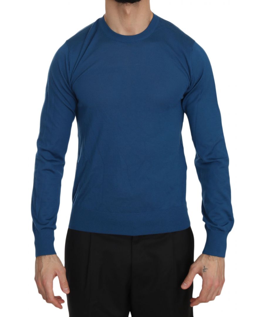 Dolce & ; Gabbana   ; Absolutely stunning, 100% Authentic, brand new with tags Dolce & ; Gabbana Sweater Model : Crew Neck Pullover Sweater Color : Blue Logo details Made in Italy Very exclusive and high craftsmanship Material : 100% Cashmere