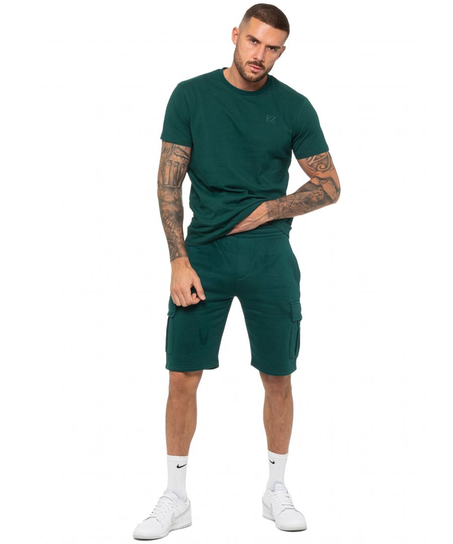 Enzo Mens T-Shirt Tracksuit Set With Shorts. Crew Neck Short Sleeve T-Shirt. Soft, Comfortable, Regular Fit Top. Features EZ Logo Printed On Chest. Paired With Enzo Cargo Shorts. Elasticated Waistband With Adjustable Drawstring. Features 2 Side Pockets and 2 Cargo Pockets.