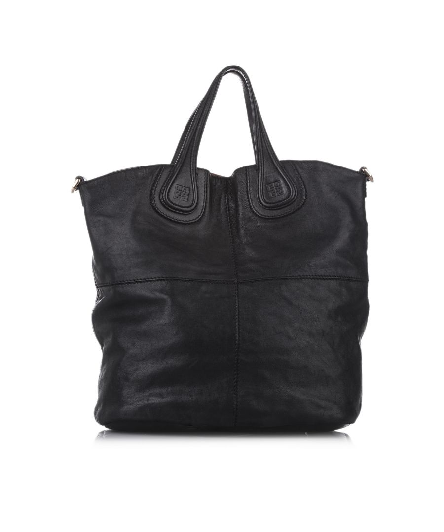 Givenchy preowned Womens Vintage Nightingale North South Leather Tote Bag Black - One Size