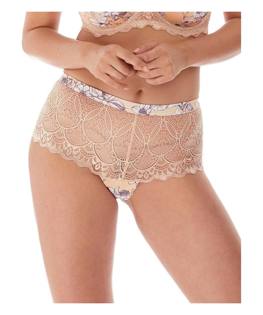 Fantasie's Olivia short is beautifully designed with a floral print waistband and gusset.