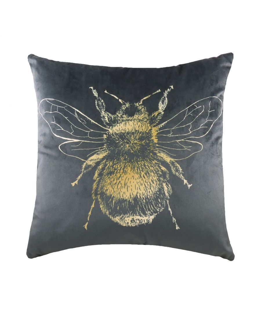 The Gold Bee cushion features a printed bee design on soft faux-velvet fabric and is complete with a plain reverse, knife edging and hidden zip closure. Made of 100% Polyester this cushion is super soft yet durable and suitable for machine wash.