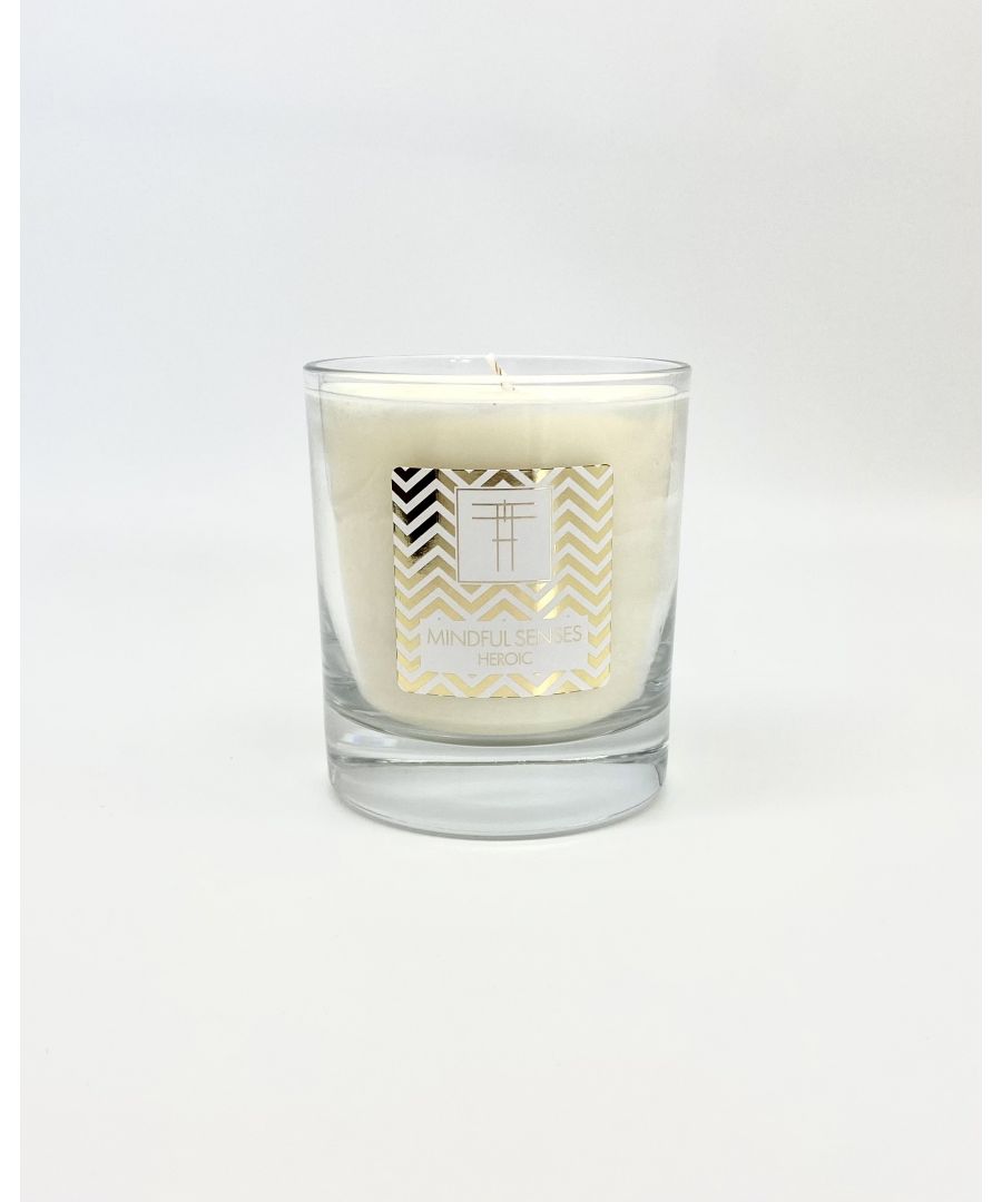 Created to create a calm and restoratve enviroment, Mindful Senses Candles are emotive triggers of colour, scent and mood. When the endless demands and the stresses of the day bear on our mind and soul, rejuvenate your strength with this warming, rich and earthy fragrance. This bold and sustaining scented candle festures woody fragrant notes like bergamot, amber, cederwood, nutmeg and clove.\n\n100% Natural organic Soy wax.\n\n100% British Made, crafted and manufactured. Size 300cl 45+ Hour burn time.