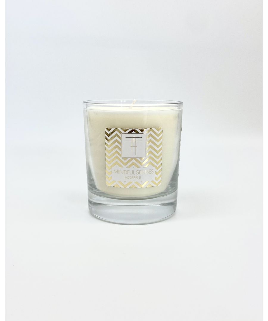Created to create a calm and restorative enviroment, Mindful Senses Candles, are emotive triggers of colour, scent and mood. connect with your calmer, intuitiveinner self and discover a journey of reflective and balanced perspective. Made with geranium bergamot, orange, tea, and fruits, this fragrant candle envelopes your mind and soul in serenity and hopeful purpose.\n\n100% Natural organic Soy wax.\n\n100% British designed, crafted and manufactured.\n\nSize 300cl 45+ Hour burn.