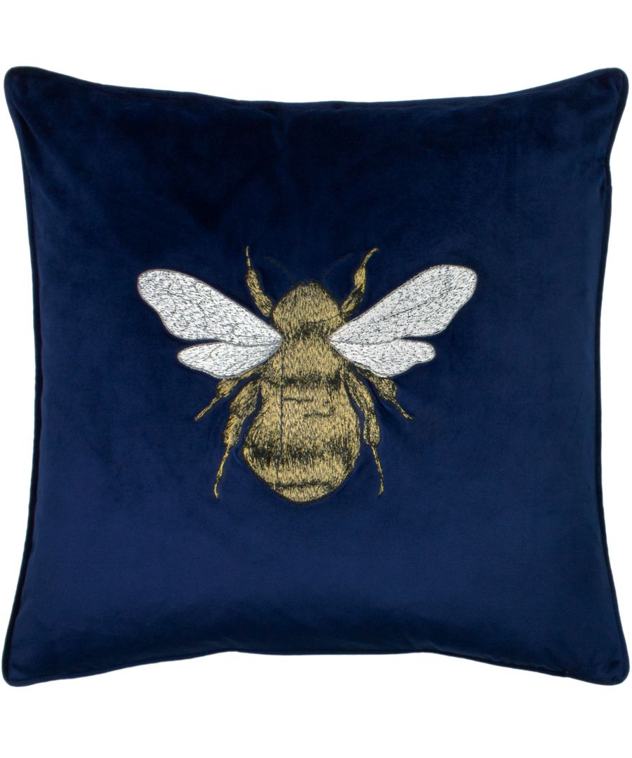 Paoletti Hortus Cushion - Navy - Size 50cm (w) x 50cm (l)