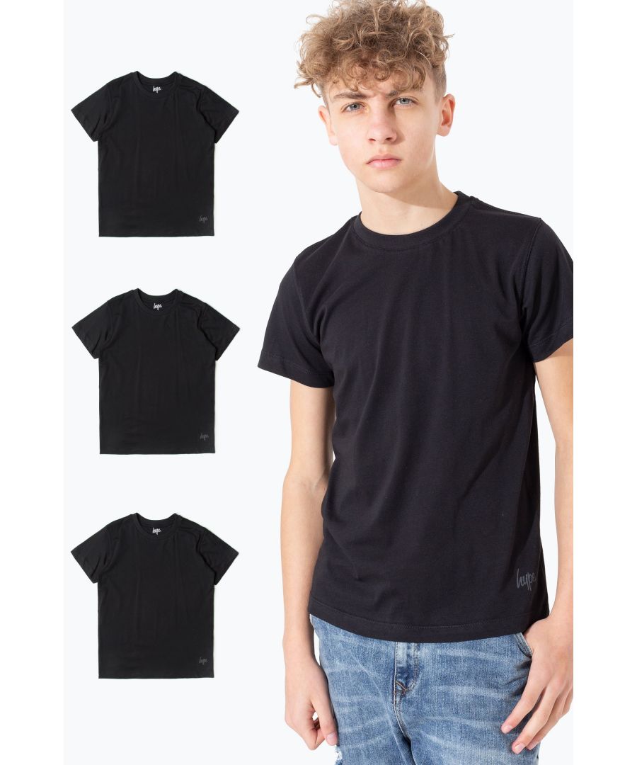 Image for Hype Three Pack Black Kids T-Shirt