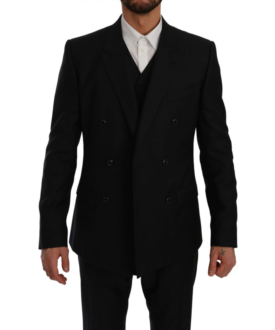Image for Dolce & Gabbana Blue Double Breasted 3 Piece MARTINI Suit