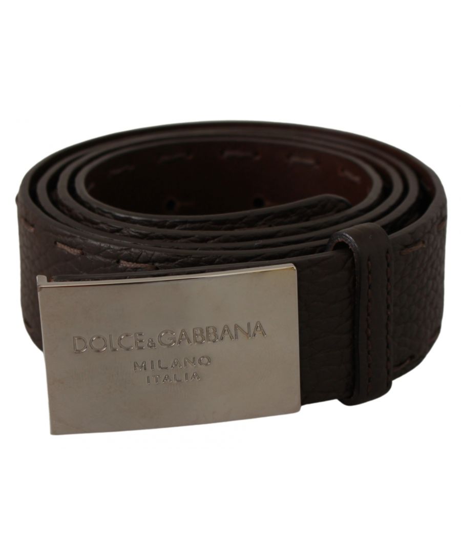 DOLCE & ; GABBANA Absolument superbe, 100% authentique, neuf avec les étiquettes Ceinture Dolce & ; Gabbana Couleur : marron avec motif Boucle : boucle à logo argenté Matériau : 100% cuir Largeur : 3 cm Détails du logo Made in Italy