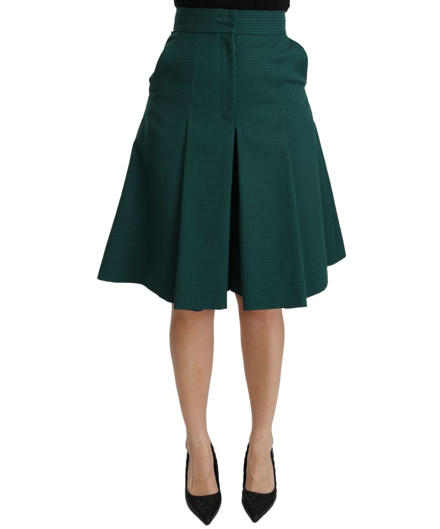 DOLCE & ; GABBANA Superbe jupe neuve avec étiquette, 100% authentique Dolce & ; Gabbana Modèle : Longueur genou, taille haute Couleur : Vert Fermeture à glissière Détails du logo Fabriqué en Italie Matériau : 97% coton 3% élasthanne