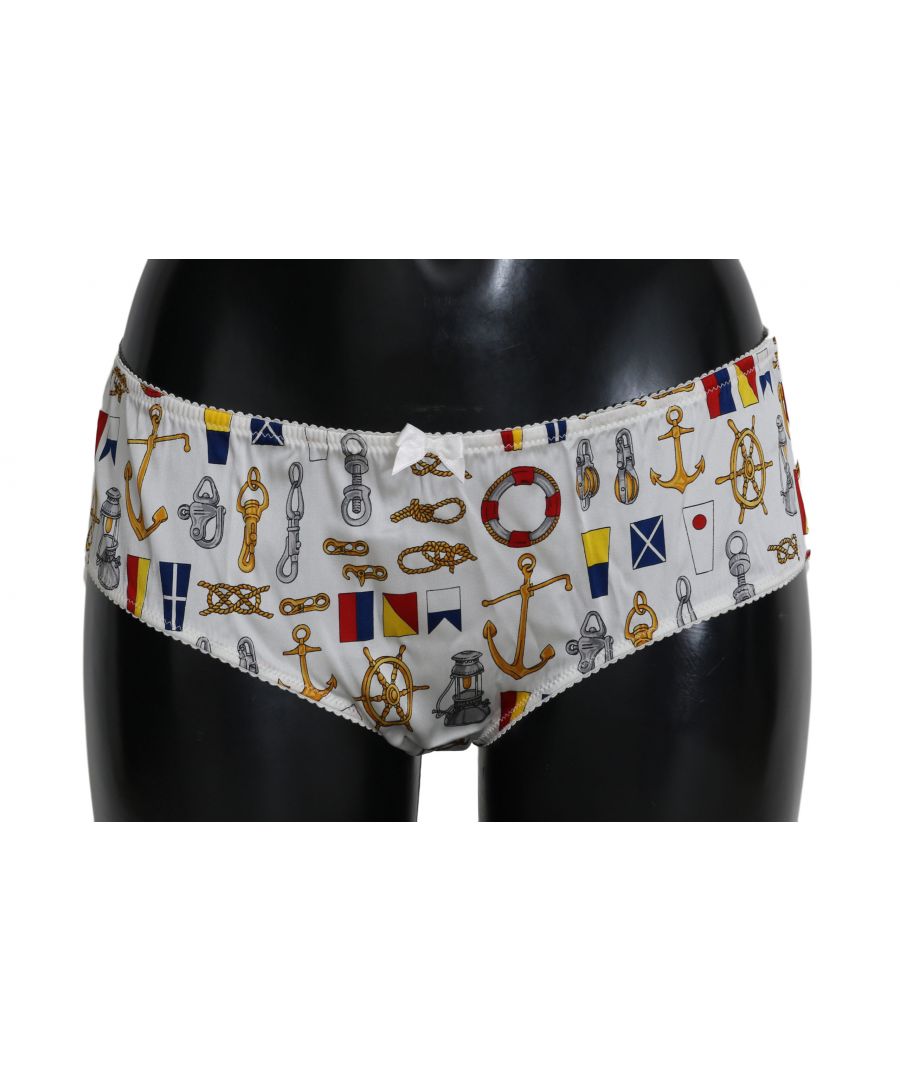 Dolce & ; Gabbana Gorgeous brand new with tags, 100% Authentic Dolce & ; Gabbana White With Multicolor Sailor Print womens underwear Color : Black with Multicolor Sailor Print Model : Bottoms Material : 08% Elastane, 92% Polyamide, Logo details Made in Italy