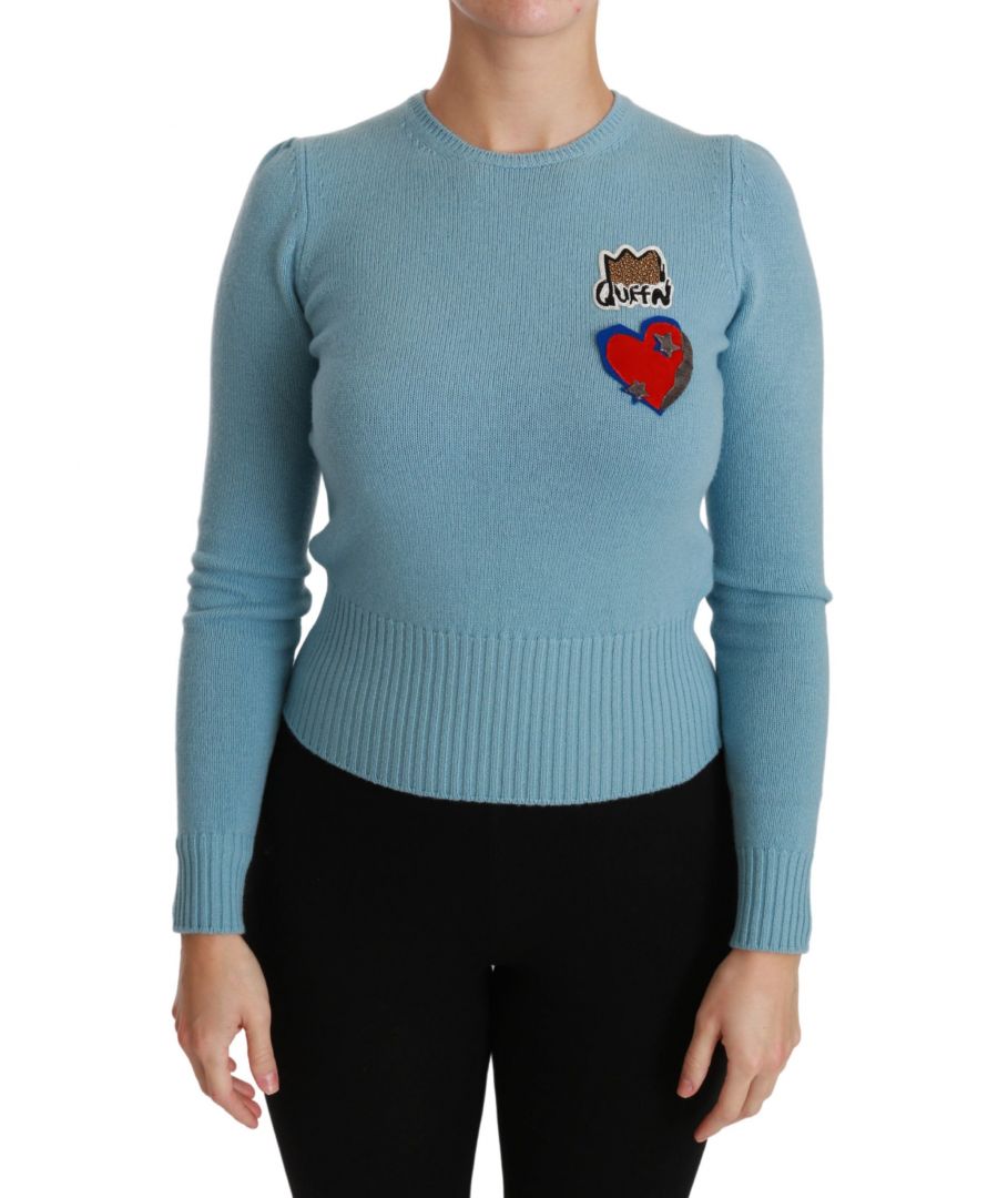 DOLCE & ; GABBANA Gorgeous brand new with tags, 100% Authentic Dolce & ; Gabbana Sweater Model : Crew Neck Pullover Top sweater long sleeve Material : 100% Wool Color : Blue Motive : Queen Heart Beaded crown embroidery Logo details Made in Italy Very exclusive and high craftsmanship