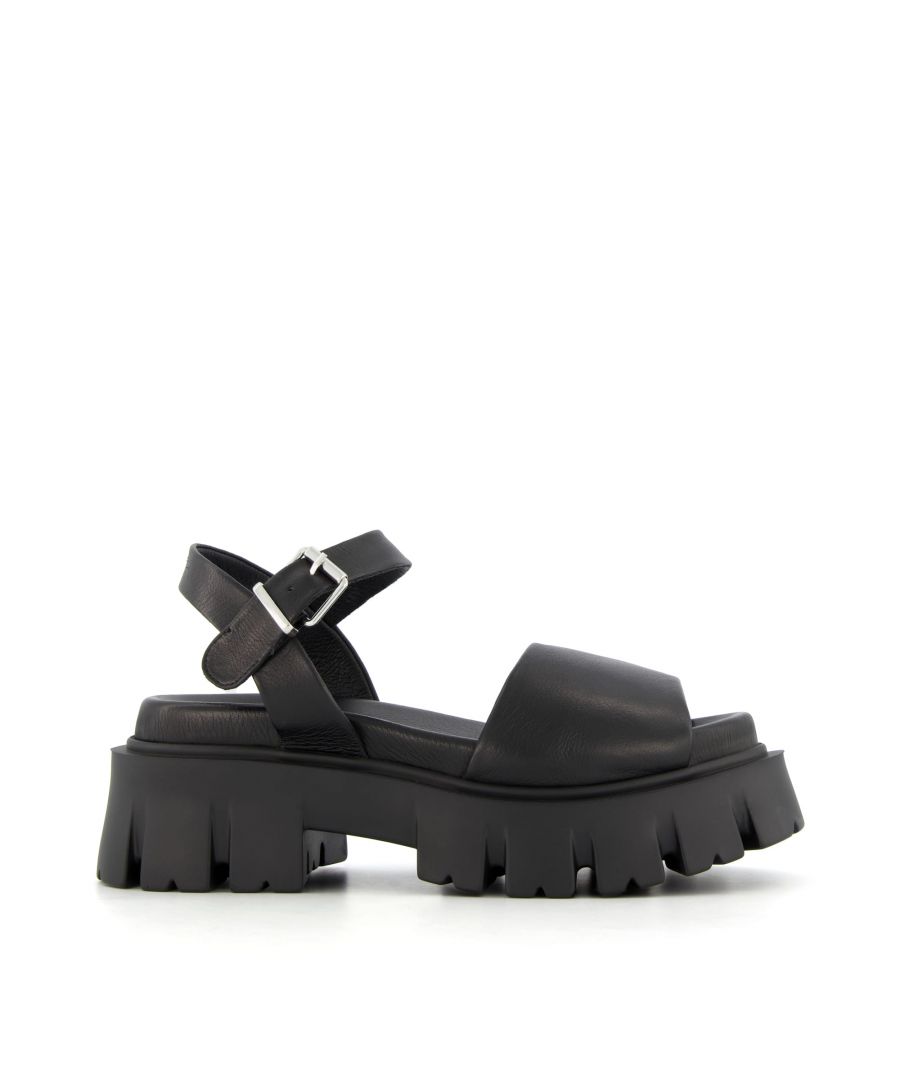 Go big or go home with this season's statement sandal silhouette. The exaggerated sole nods to a combat profile and adds a tough luxe edge. Versatile and eye-catching, they're the perfect 90s inspired summer look.