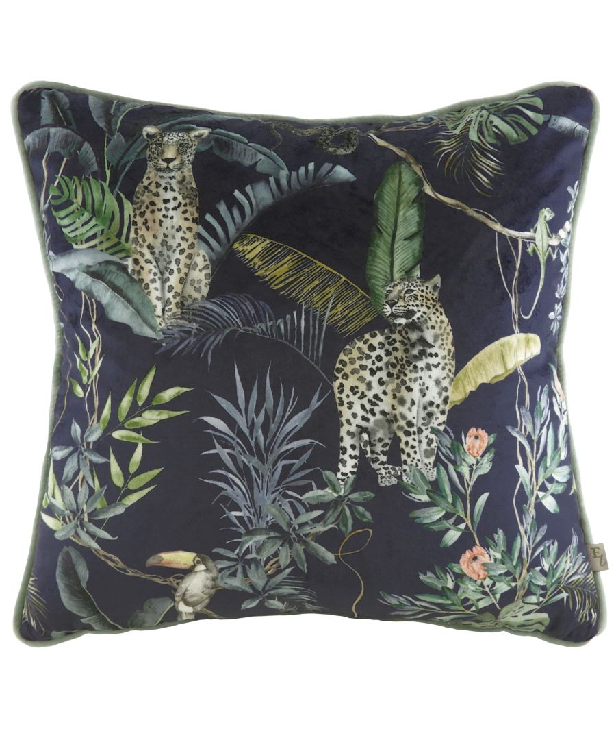 This portrait of two beautiful Leopards complete with stunning background is printed on luxurious velvet. Complete with a contrasting piped trim for an elegant finishing touch this cushion would make an excellent addition to any home.