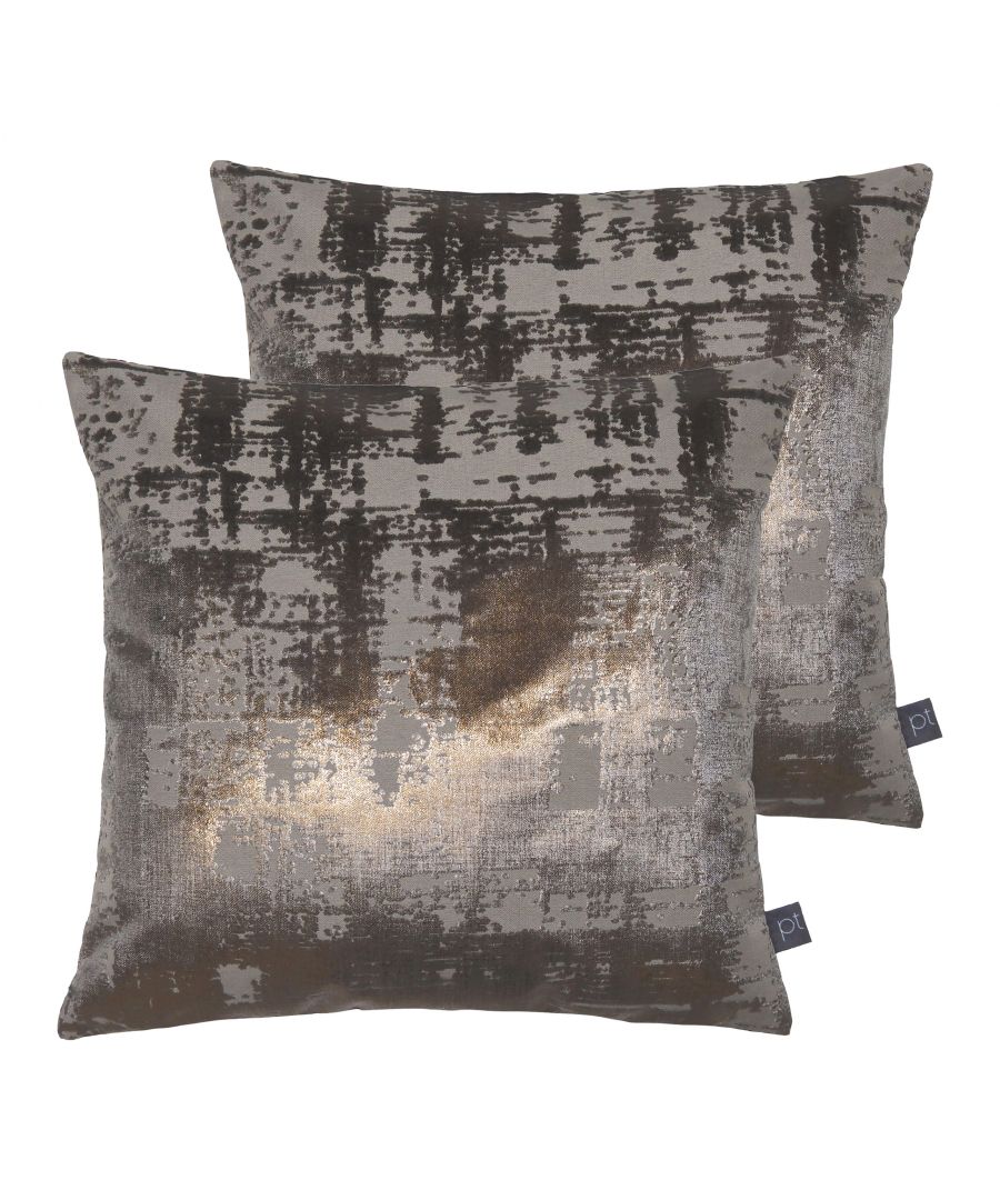 Prestigious Textiles Aphrodite Cushions (Twin Pack) - Bronze - Size 50 cm x 50 cm