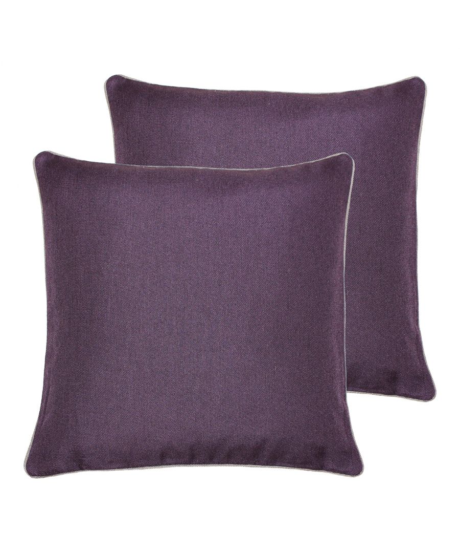 Infused with Italian flair and style, the Bellucci cushion brings chic elegance into your interior without the need for overpowering colours. Boasting natural toned cushions made from canvas-style fabric the Bellucci collection is perfect for household with children or pets as they it is very hard-wearing. Complete with a contrasting piped border to perfectly complement the main colour and a hidden zip design. Made of 100% polyester these cushions will rarely get dirty. However, if they do you can machine wash them and they're iron appropriate.