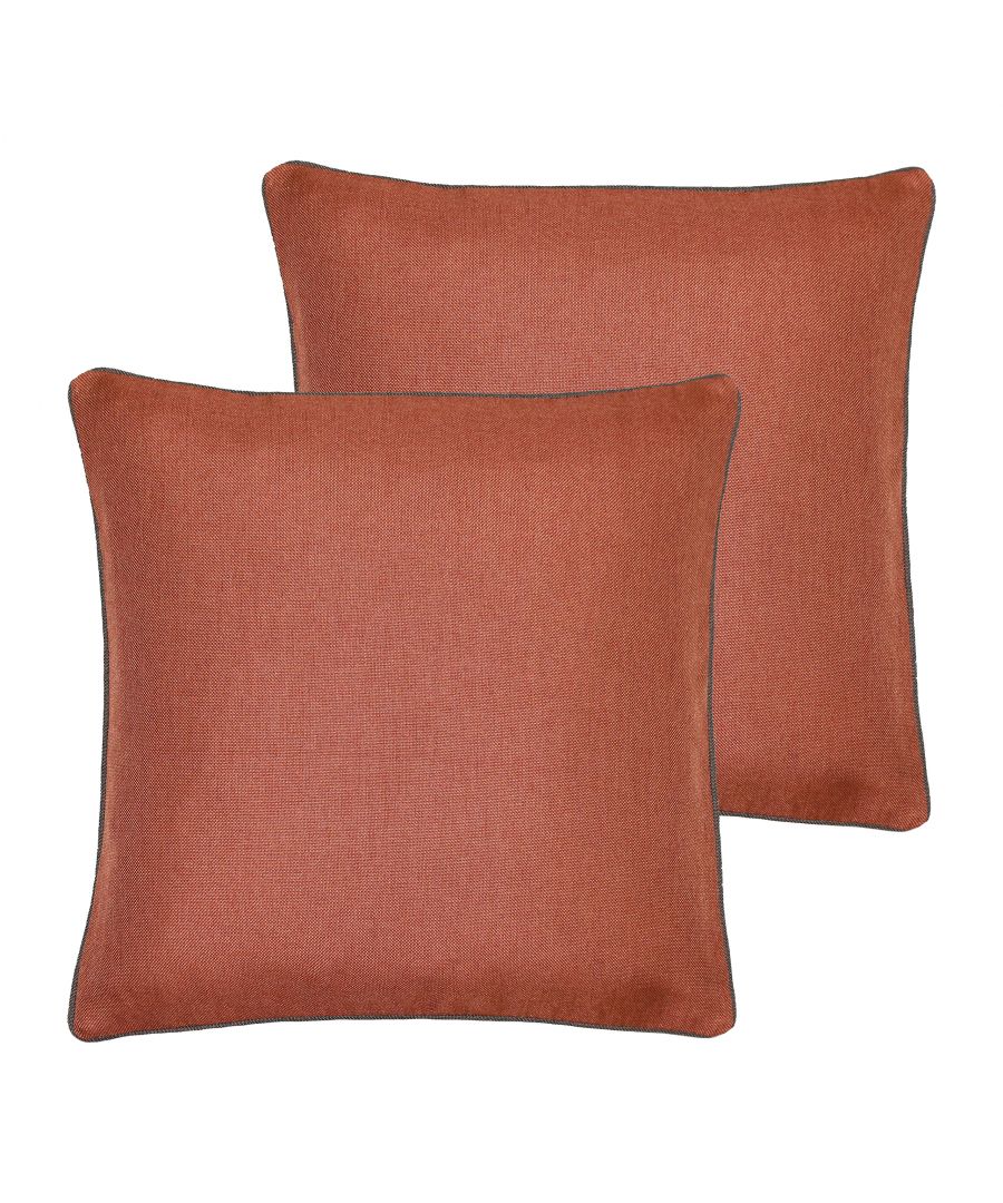 Infused with Italian flair and style, the Bellucci cushion brings chic elegance into your interior without the need for overpowering colours. Boasting natural toned cushions made from canvas-style fabric the Bellucci collection is perfect for household with children or pets as they it is very hard-wearing. Complete with a contrasting piped border to perfectly complement the main colour and a hidden zip design. Made of 100% polyester these cushions will rarely get dirty. However, if they do you can machine wash them and they're iron appropriate.