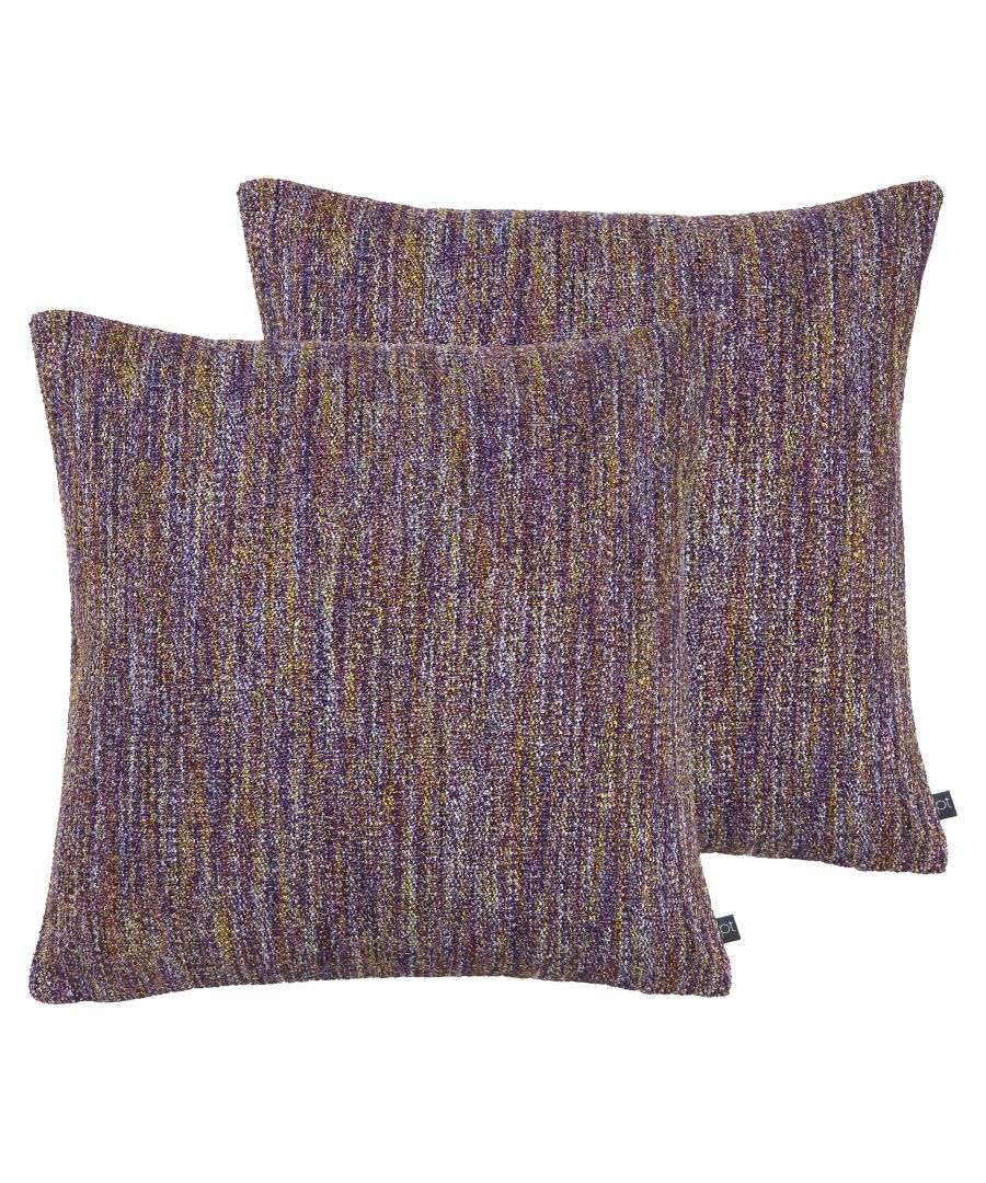 A multi toned Tweed-style fabric in warm shades.  A fabulous finishing touch to any room.