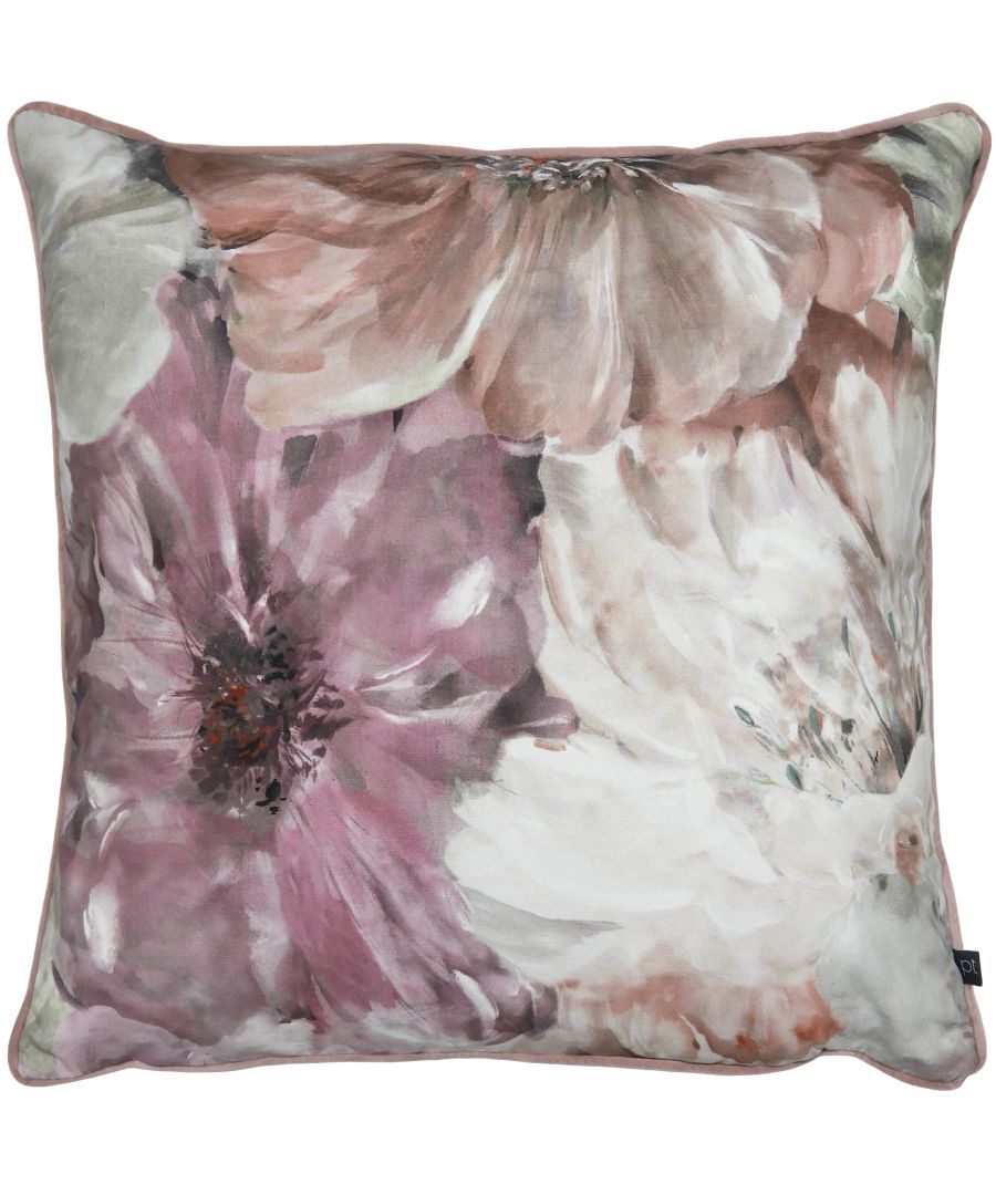 Inspired by the tropical foliage of Hawaii this exquisite cushion with its dramatic bold flowers will add a perfect finishing touch to your room.  Comes complete with a contrasting soft velvet plain trim.