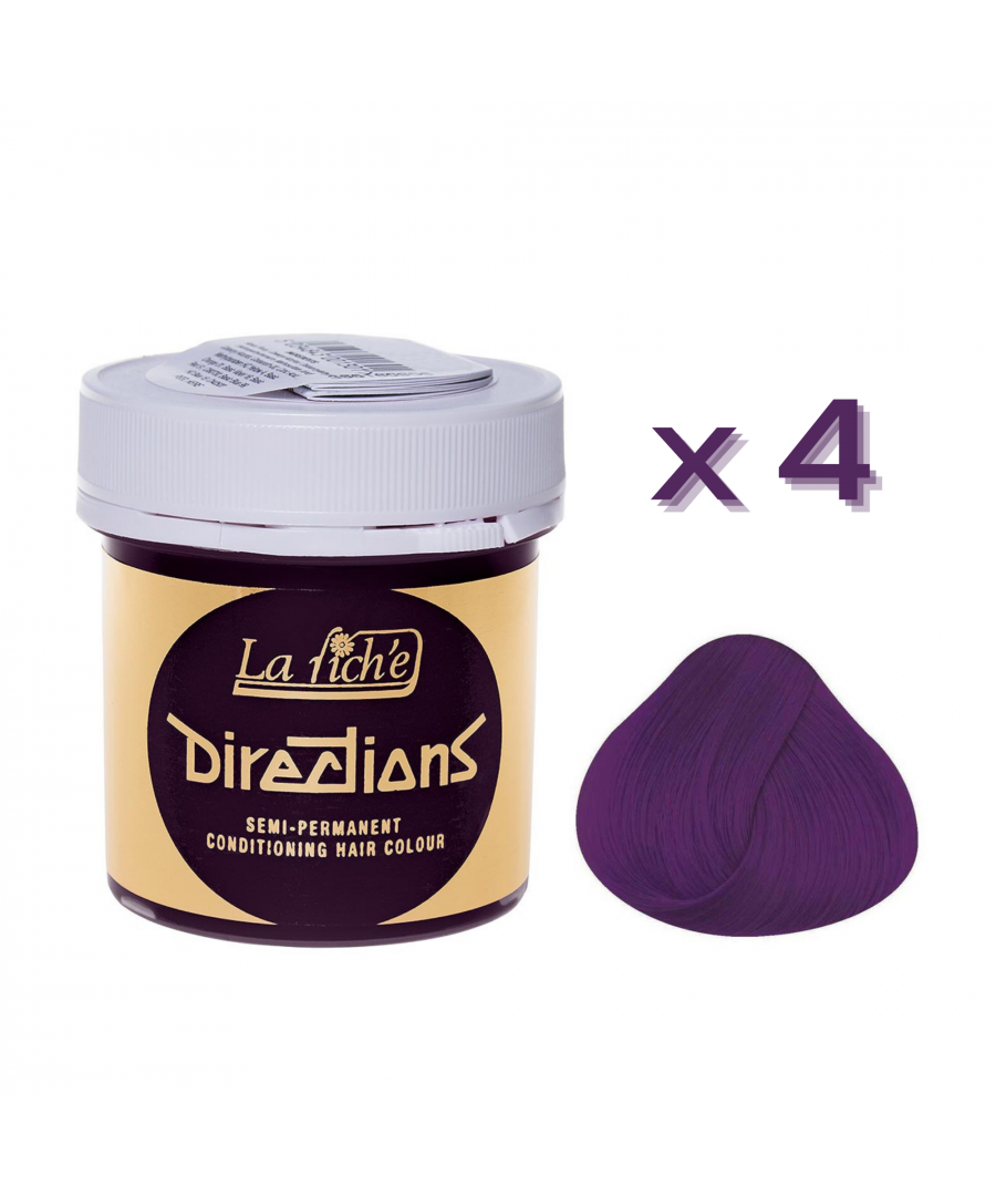 La Riche Directions are simply one of the best and brightest hair dye colours on the market bar none! La Riche have been making Directions Hair Dye for over 30 years, making them one of the most trusted, respected and experienced hair dye brands in the world! Directions are available in 36 bright hair dye colours. All shades can be mixed which means the possibilities are endless. 88ml of Directions Hair Dye per pot. Tamper proof lid. 49mm opening in tub for easy use with tint brush – sold separately. Vegan friendly hair dye. Full instructions and details on how to use are included with each tub. This hair dye has not been tested on animals. Authorised stockist. This listing is for 4 x tubs of the same shade. If you do want different shades please send us a message before purchasing.