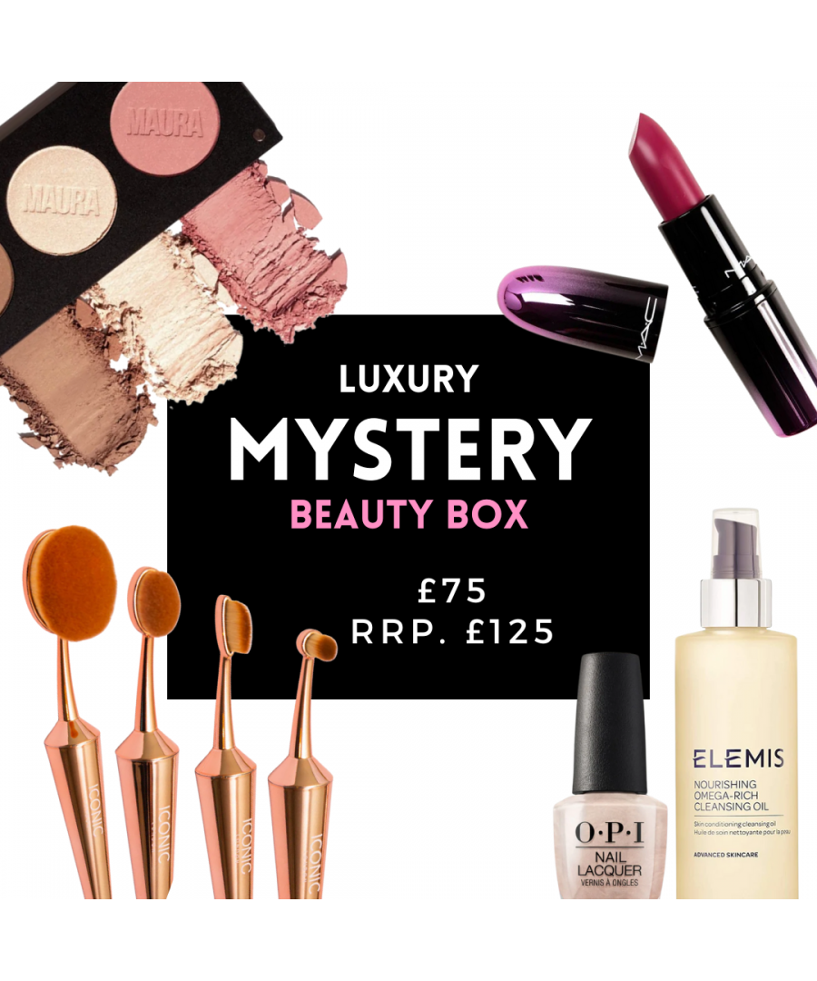 £100 Mystery Box - Minimum Value £185 RRP. Includes a mix of luxury beauty products from different brands from makeup, skin care, sun care, nail products, hair care and fragrance such as Iconic, Elemis, MAC, OPI, Wella, Inglot and much more! If more than one box is purchased in the same order the products will be different within each box. All boxes will contain an Iconic London brush with an RRP of £33, they do not come in their official retail packaging however, all brushes are sent in plastic pouches to maintain hygiene standards.
