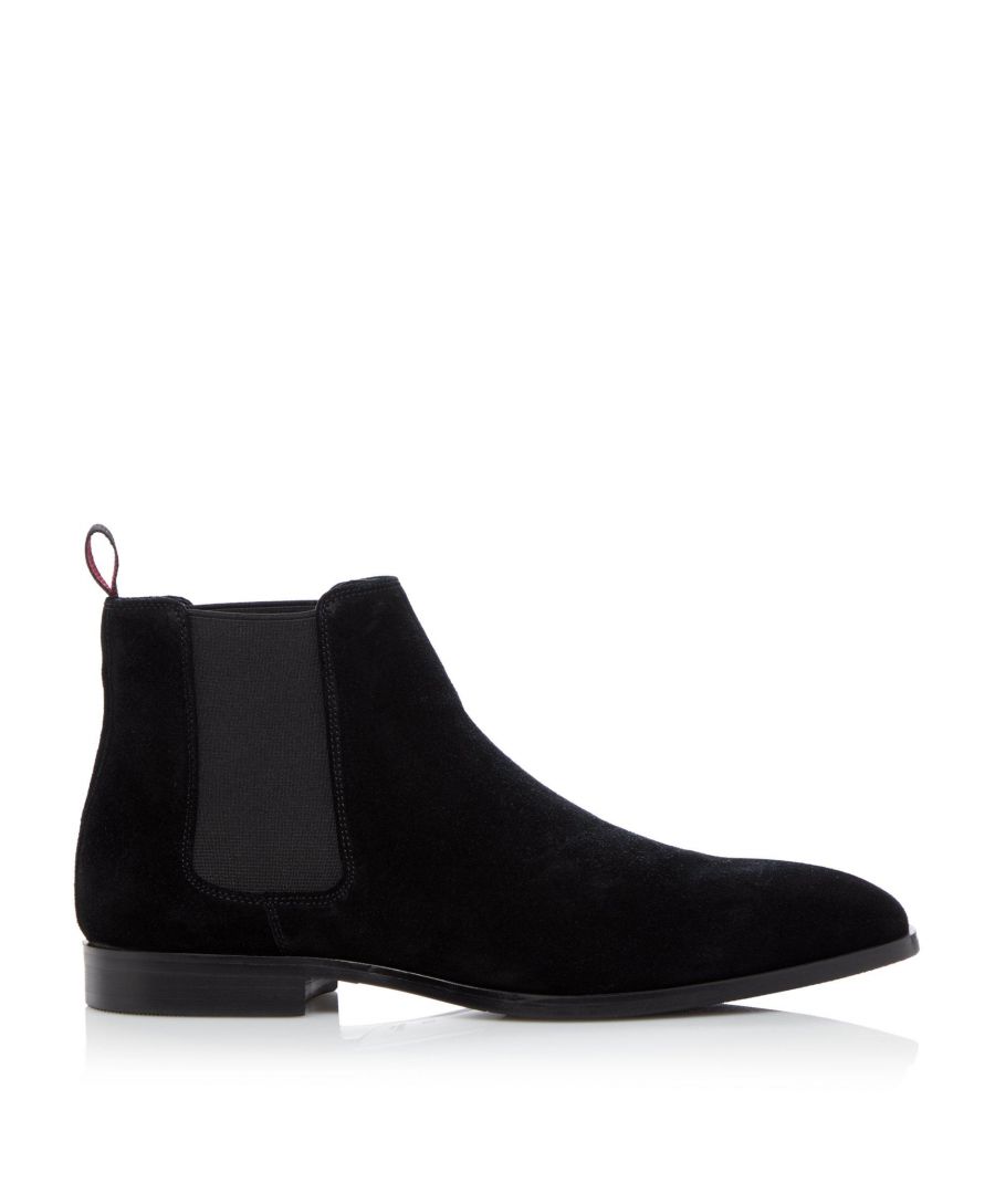 Upgrade your style with the dapper Dune London Mantle Chelsea boots. This timeless style features traditional elasticated panels for comfort. Features a rear pull tab making it simple to slip on.
