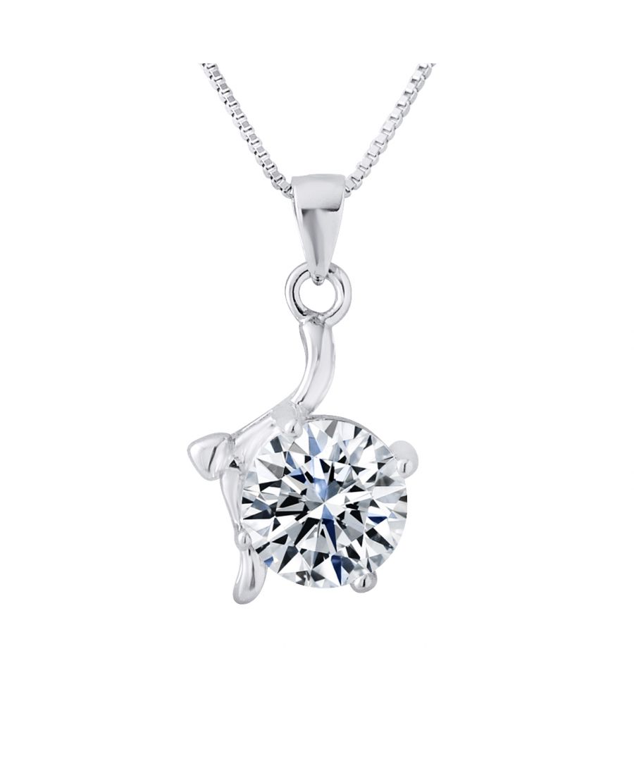 Pendant Fantasy Silver Sterling 925/1000 et Zirconium Oxides - Free Venetian Silver Chain - Our jewelry is made in France and will be delivered in a gift box accompanied by a Certificate of Authenticity and International Warranty