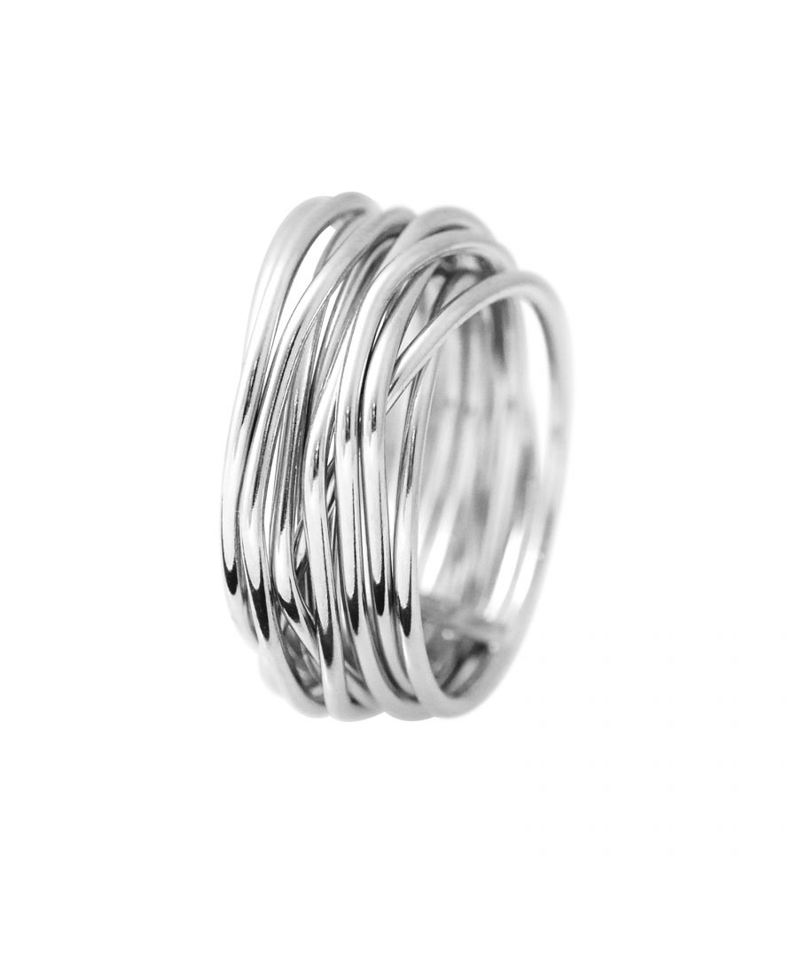 Ring Fashion - 925 Sterling Silver Rhodium Plated - Our jewellery is made in France and will be delivered in a gift box accompanied by a Certificate of Authenticity and International Warranty