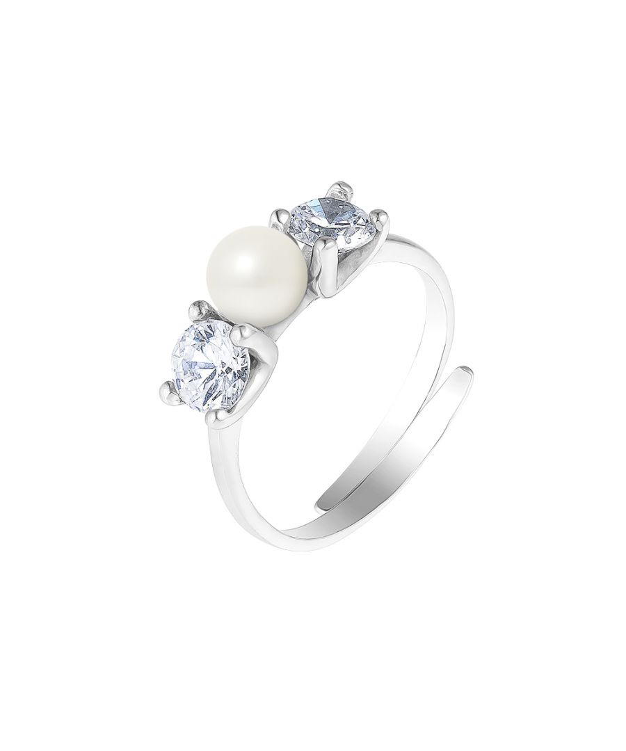 Image for DIADEMA - Massive Ring with Freshwater Pearl - Pure White Collection