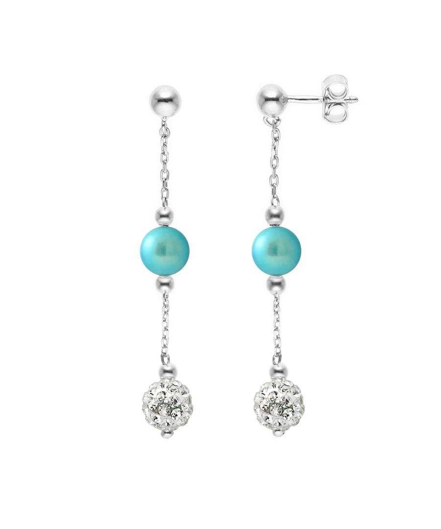 Image for DIADEMA - Earrings - Crystal White & Pearls - Collection Crystal Pearl