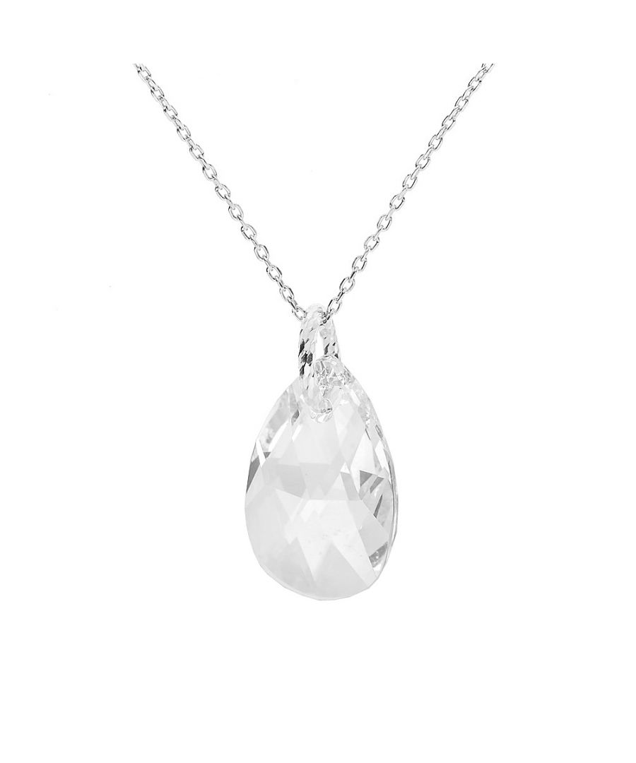Necklace Swarovski Heart - Heart in Genuine Swarovski Crystal - Chain 925 Sterling Silver -Length 42 cm, 16,5 in - Our jewellery is made in France and will be delivered in a gift box accompanied by a Certificate of Authenticity and International Warranty