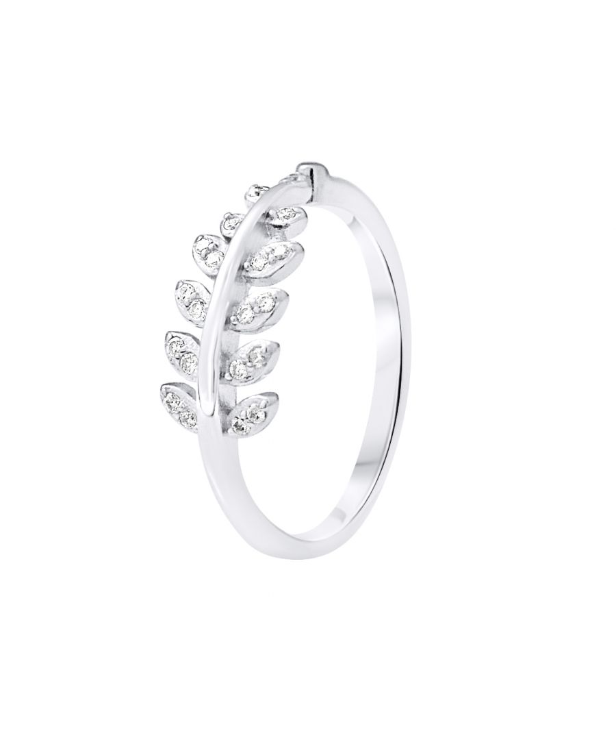 Ring motif Bay Leaf Adjustable - Silver Sterling 925/1000 - Our jewelry is made in France and will be delivered in a gift box accompanied by a Certificate of Authenticity and International Warranty