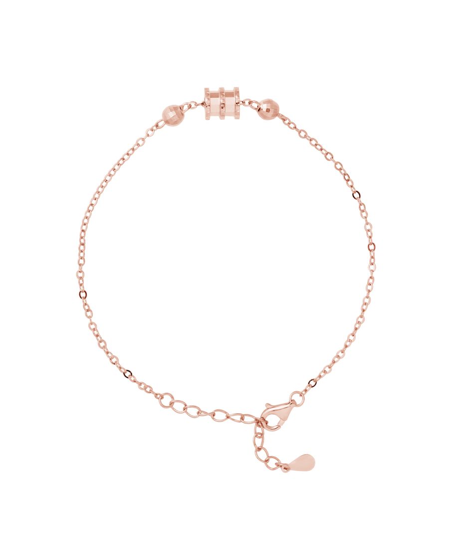 Bracelet Cask Shaped with 2 Bowls - Convict Chain Mesh with Lobster clasp - Silver Sterling 925/1000 Pink Gold Plated -adjustable from 14 to 18 cm -Our jewelry is made in France and will be delivered in a gift box accompanied by a Certificate of Authenticity and International Warranty