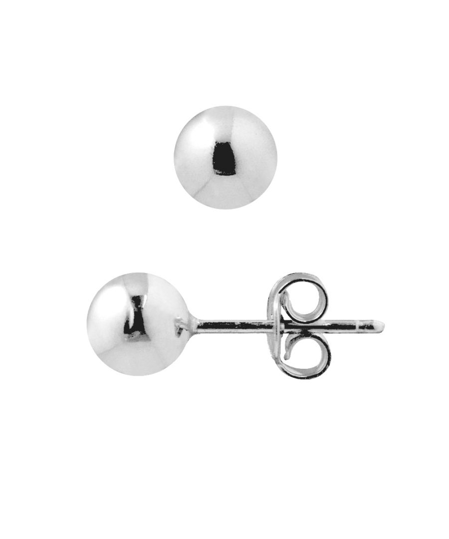 Earrings Balls Silver - Diameter 5 mm - Strollers System Silver 925 Rhodium Plated - Our jewellery is made in France and will be delivered in a gift box accompanied by a Certificate of Authenticity and International Warranty