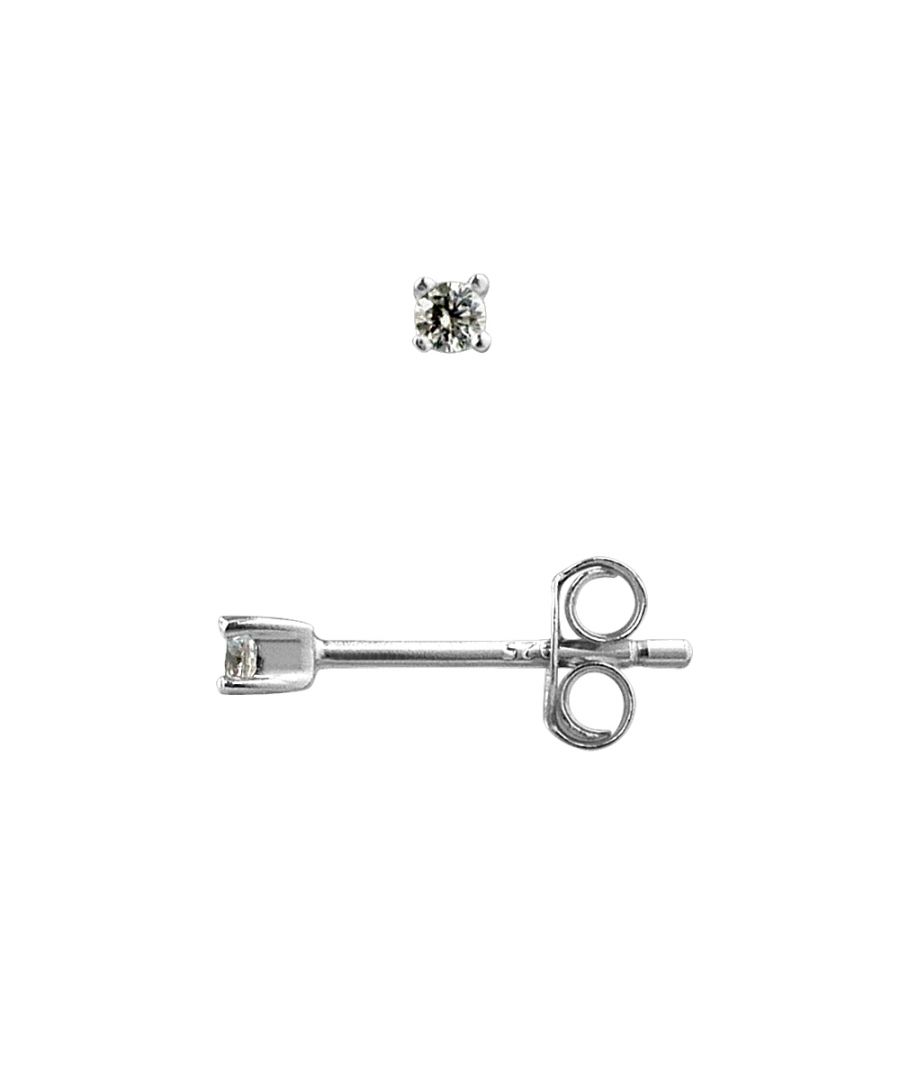Earrings Solitaires 2 mm Zyrconium Oxygen Set 4 Claws - Strollers System Silver 925 Rhodium Plated - Our jewellery is made in France and will be delivered in a gift box accompanied by a Certificate of Authenticity and International Warranty