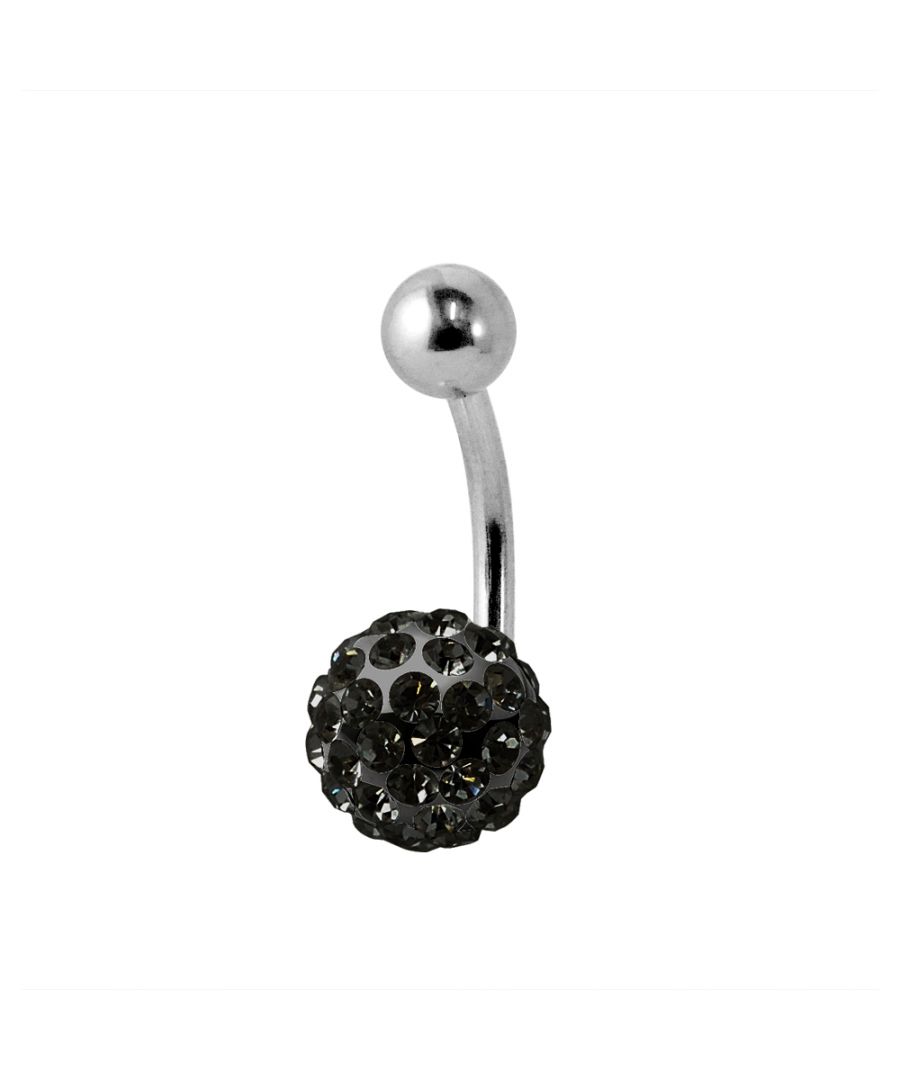 Navel Piercing - Zilver 925 Duizenden Rhodium - Anallergic - Black Crystal Ball 8 mm - Ball System - Garantie 2 jaar tegen elk defect van de fabricage - al onze juwelen bewijs van liefde worden in een doos geleverd met een certificaat van authenticiteit en een garantie internationaal.